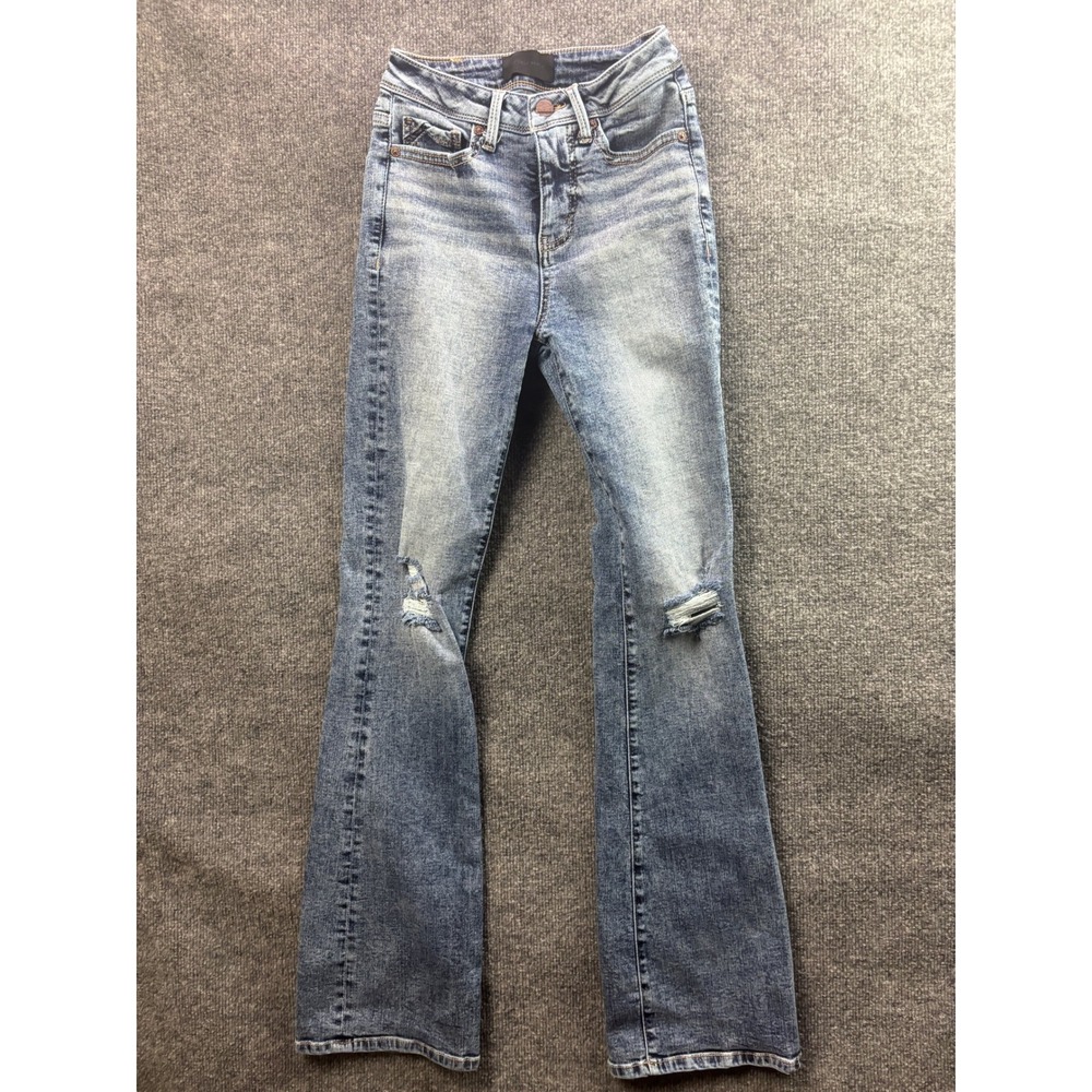 Buckle Black Bootcut Jeans Womens 24x32 Blue Distressed Fit No. 35 Tailored